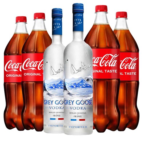 Case of 6 with Grey Goose Vodka and Coca-Cola Mixer Set